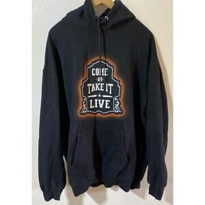 Come And Take It Hoodie Pullover Mens Size XL Black Sweatshirt 2951